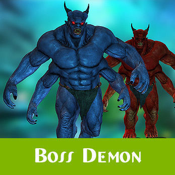 Boss Demon Low-poly 3D model_2