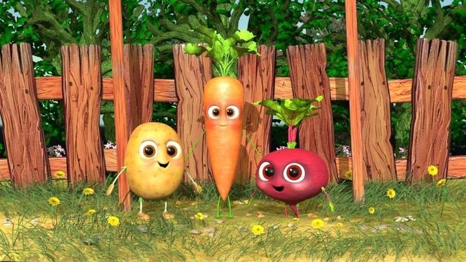 Vegetables character pack with environment 3D model