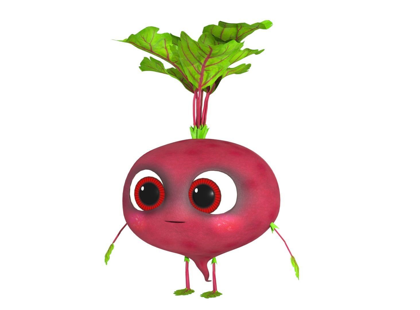 Vegetables character pack with environment 3D model_3