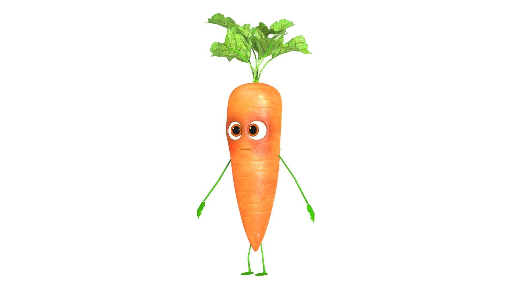 Vegetables character pack with environment 3D model_2