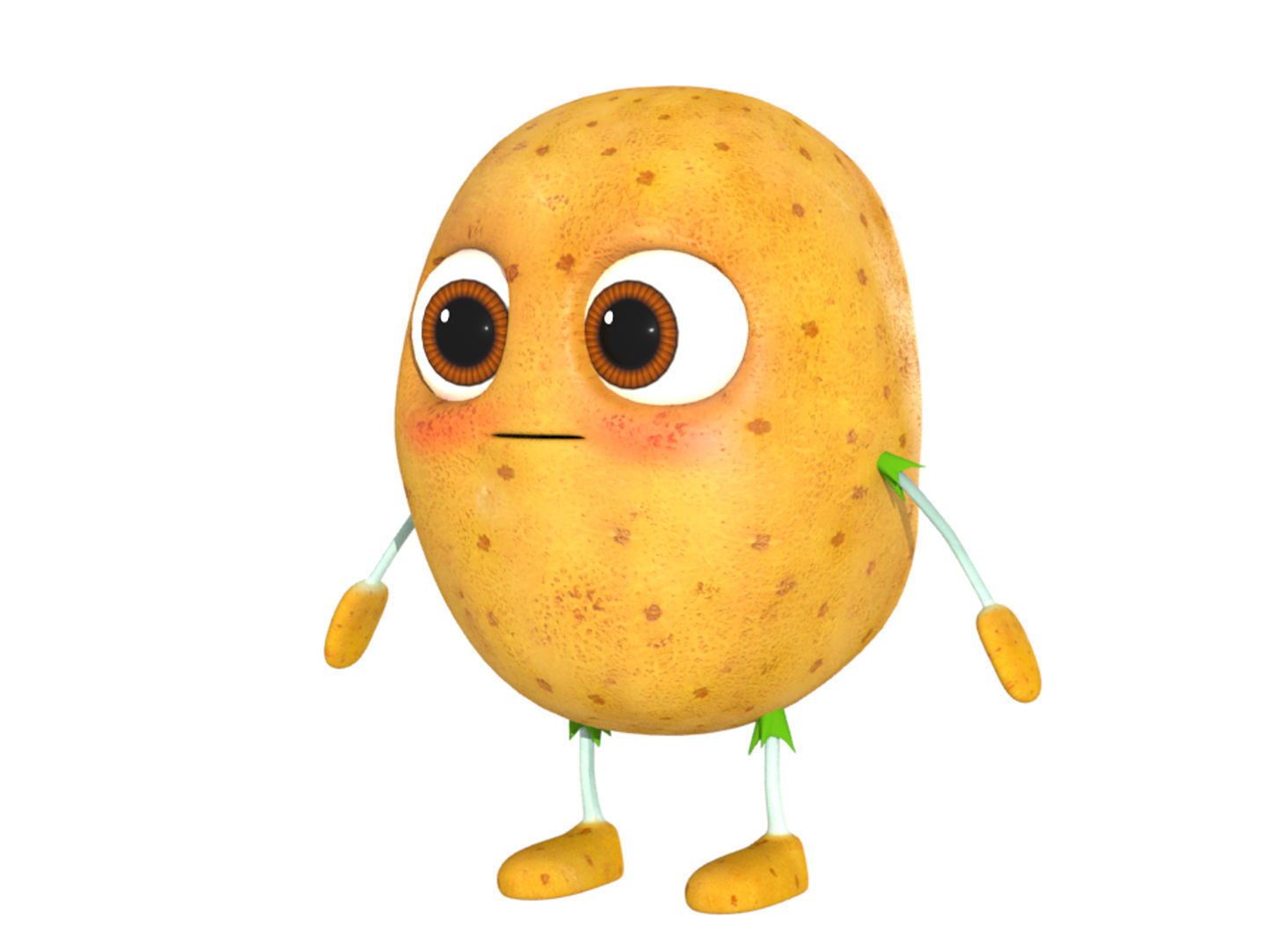 Vegetables character pack with environment 3D model_1