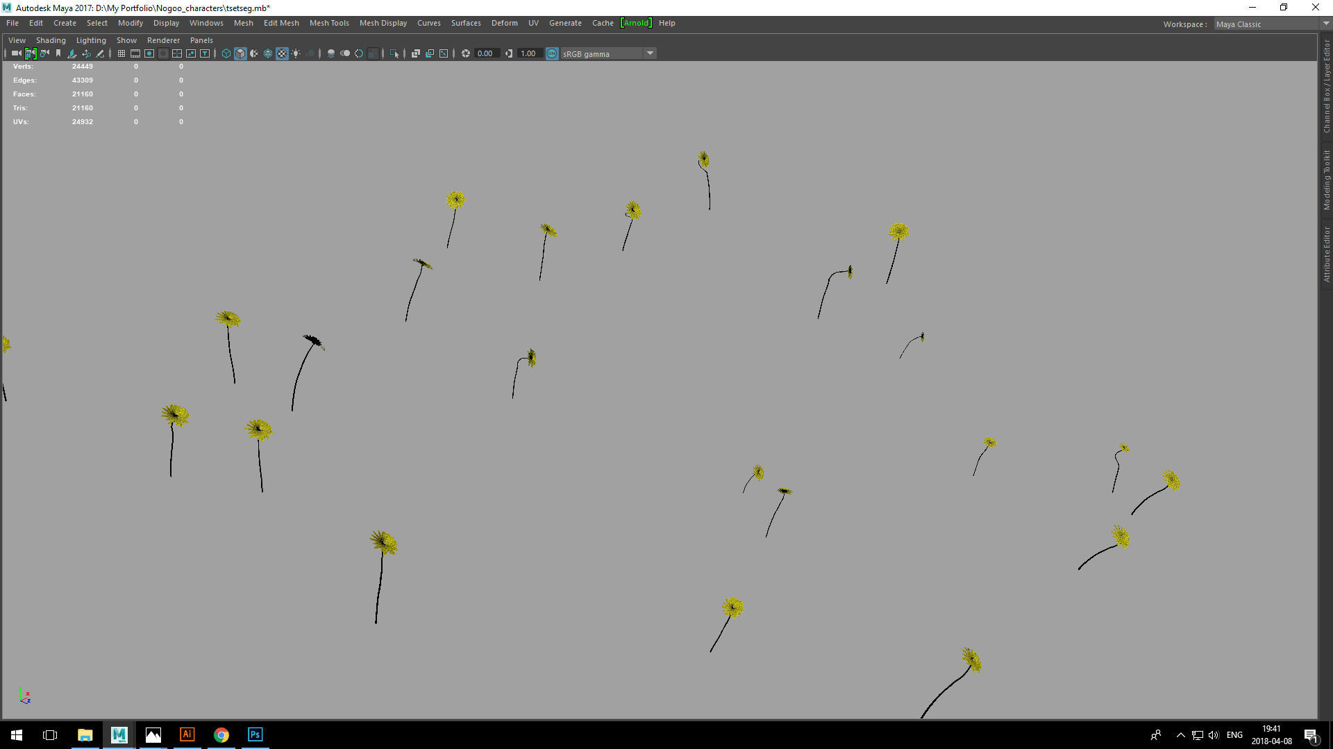 Vegetables character pack with environment 3D model_4