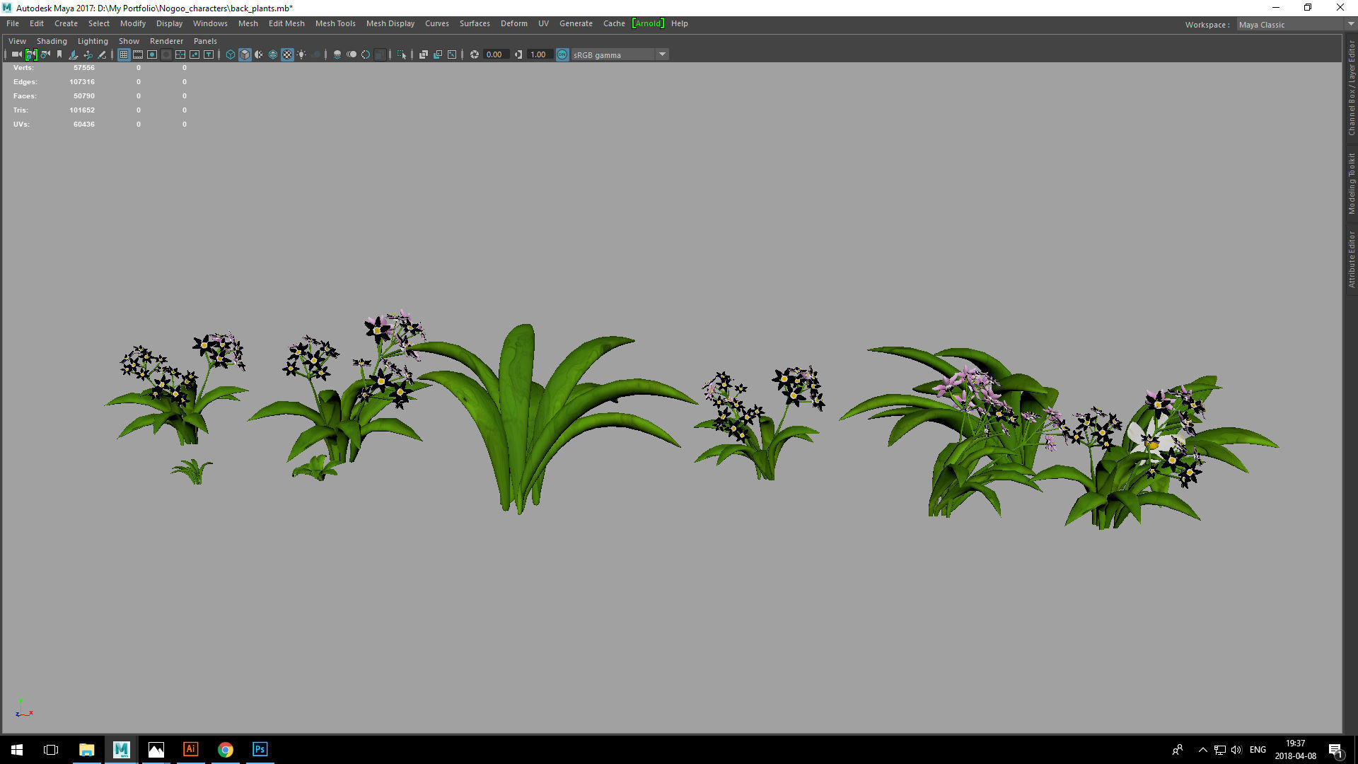 Vegetables character pack with environment 3D model_5