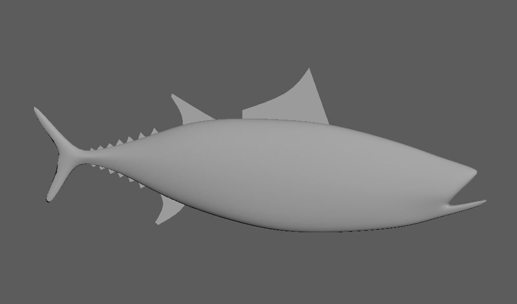 Tuna Fish Lowpoly 3D Gaming model  Low-poly 3D model_4