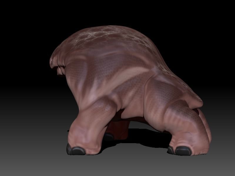 Hipomut animal Free low-poly 3D model_8