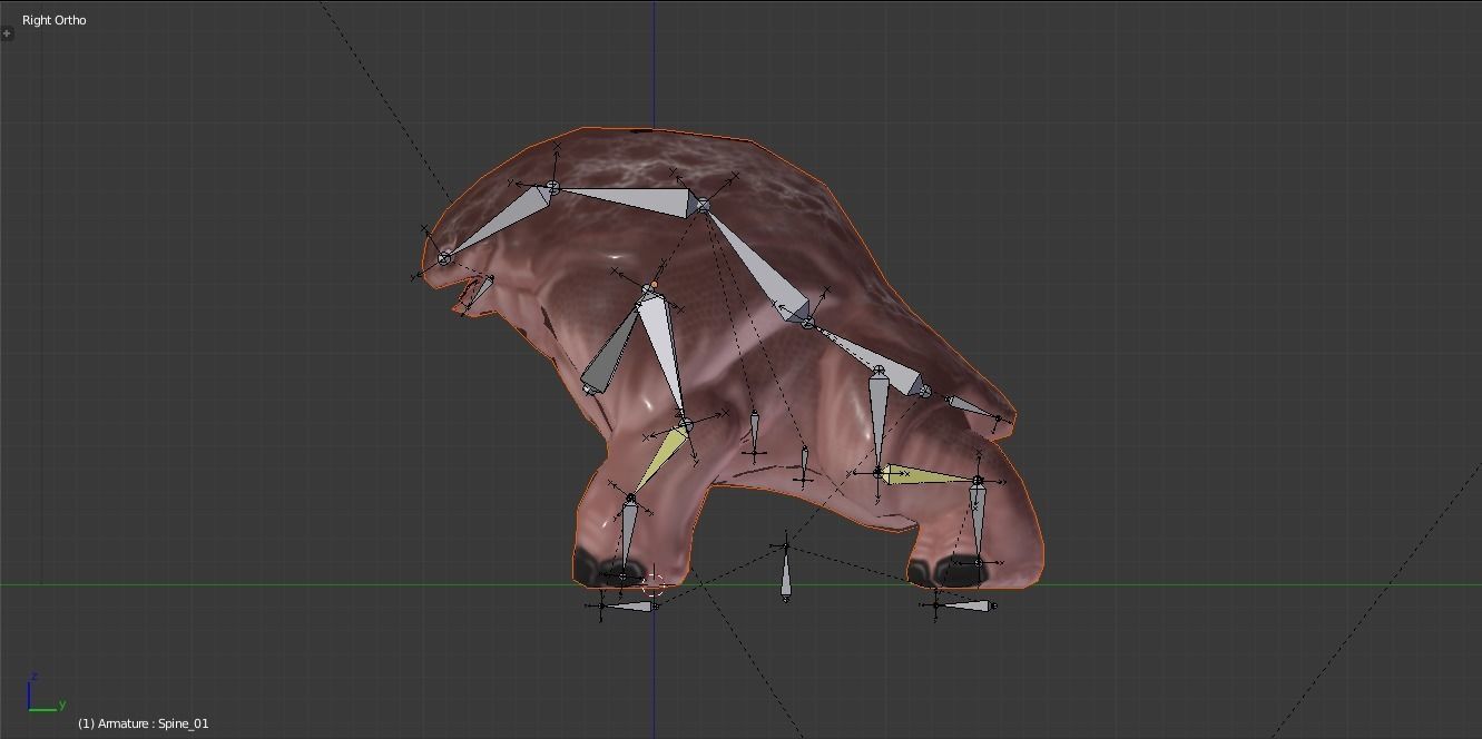 Hipomut animal Free low-poly 3D model_3