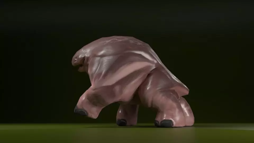 Hipomut animal Free low-poly 3D model_0