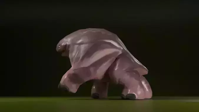 Hipomut animal Free low-poly 3D model
