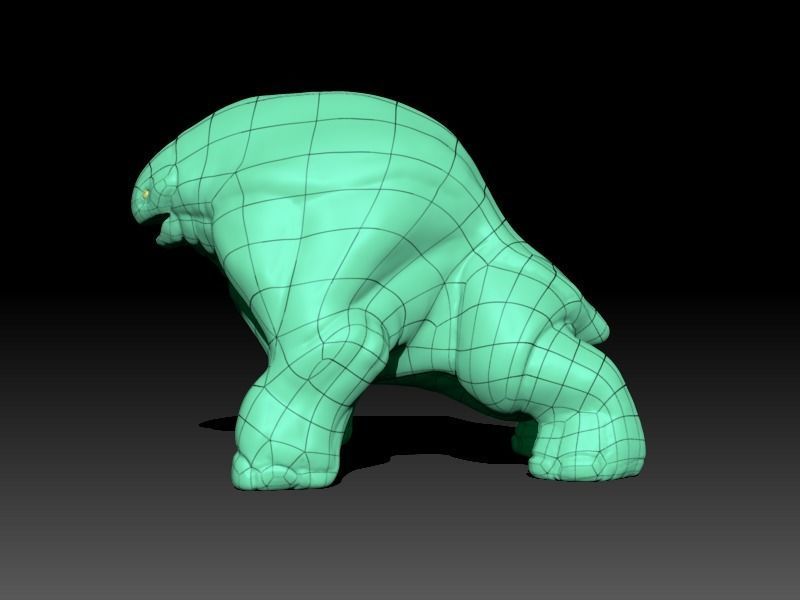 Hipomut animal Free low-poly 3D model_12