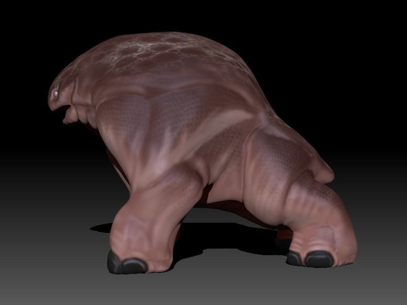 Hipomut animal Free low-poly 3D model_4