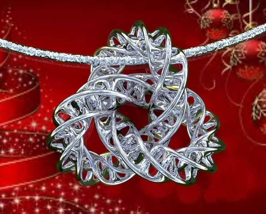  MOBIUS TORUS KNOT PENDANT 3D print model_0