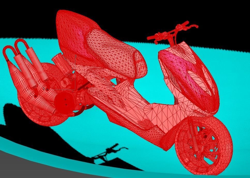 mbk booster nitro 3D print model_5