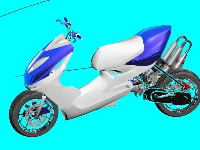 mbk booster nitro 3D print model_6