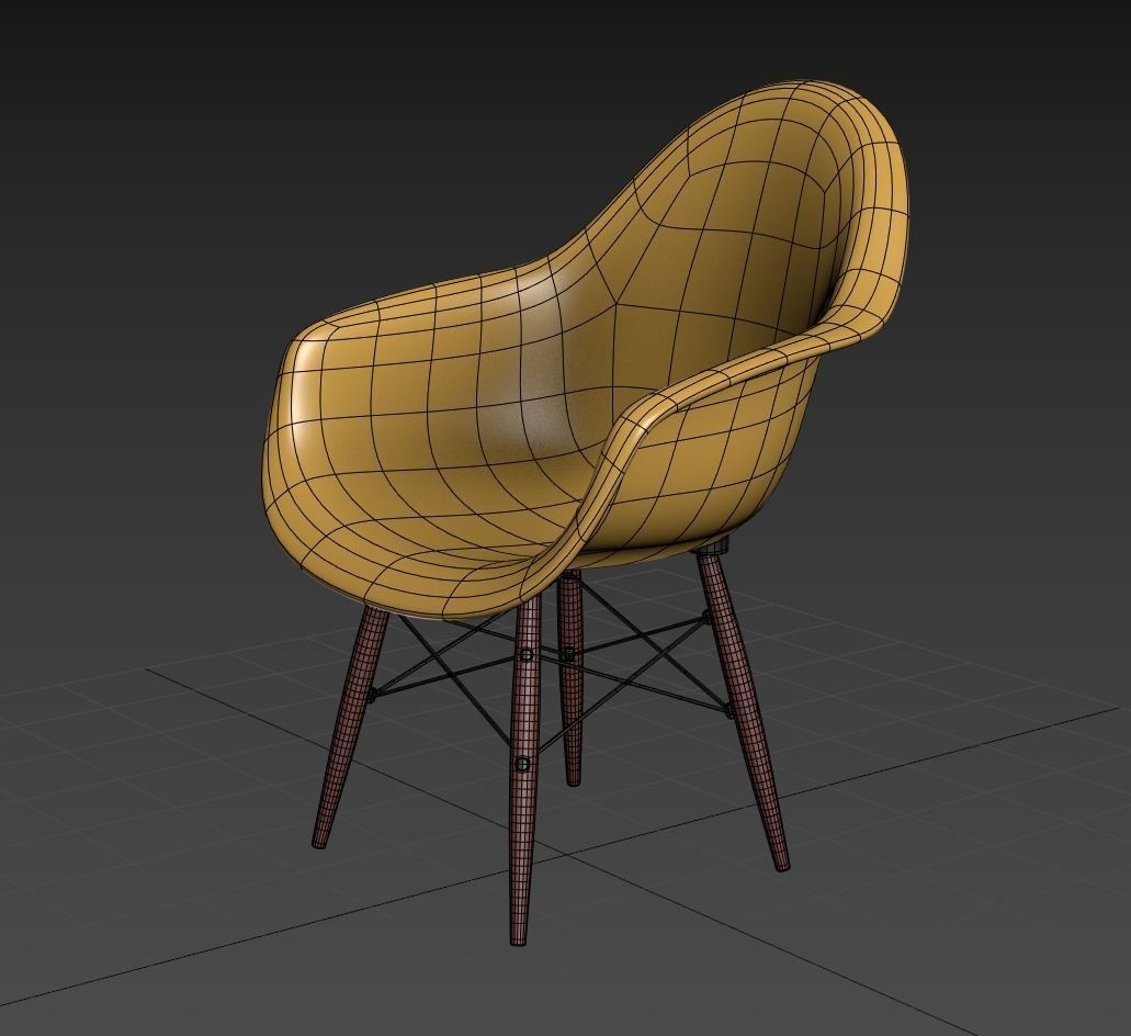 Chair eames dsw 3D model_3