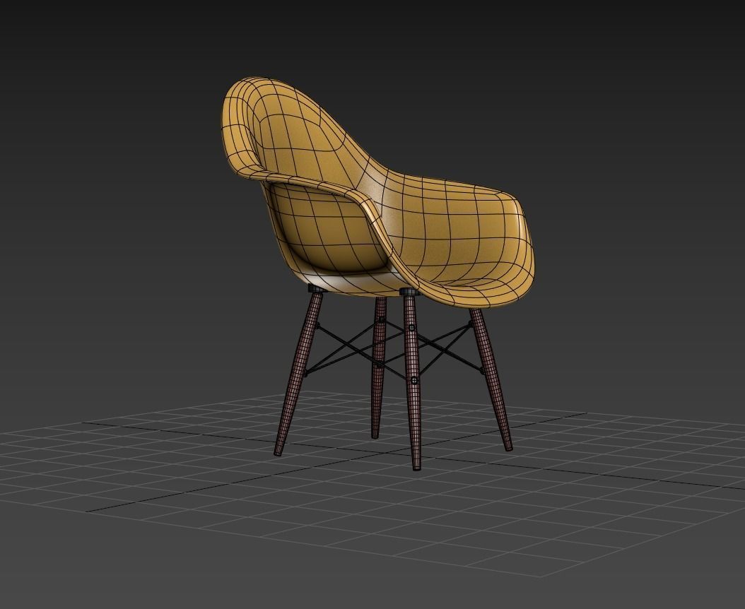 Chair eames dsw 3D model_4