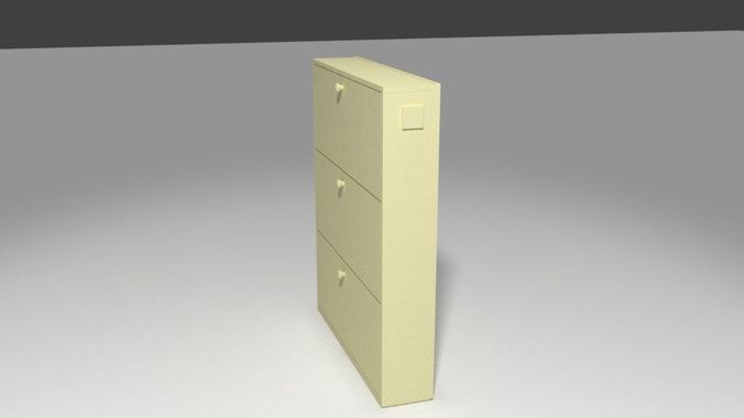 furniture cabinet with two drawers 3D model