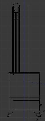 Stove wood 3D model_2