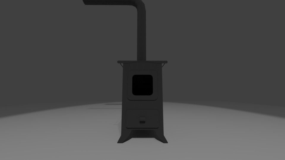 Stove wood 3D model_5