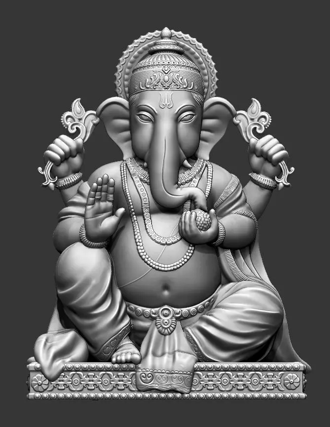statue of Lord Ganesha 3D print model_0