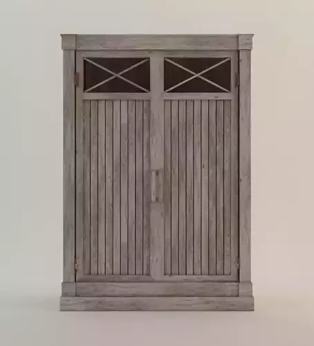 CABINET---Driftwood wooden cabinet 3D model