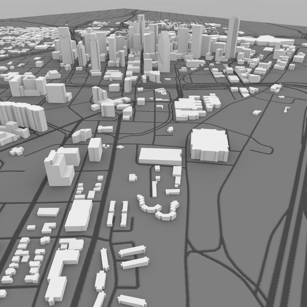 Dallas Skyline in 3ds and obj format 3D model_11