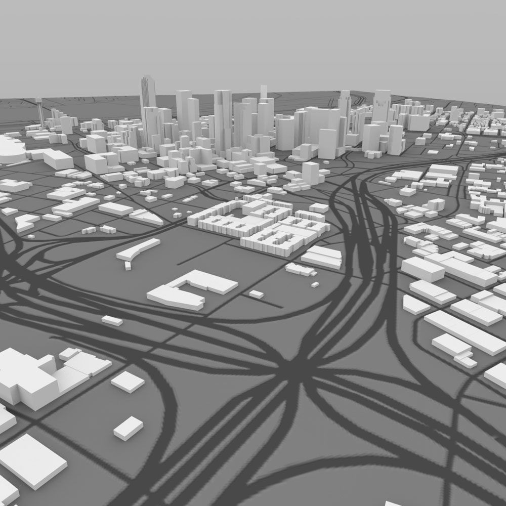 Dallas Skyline in 3ds and obj format 3D model_6