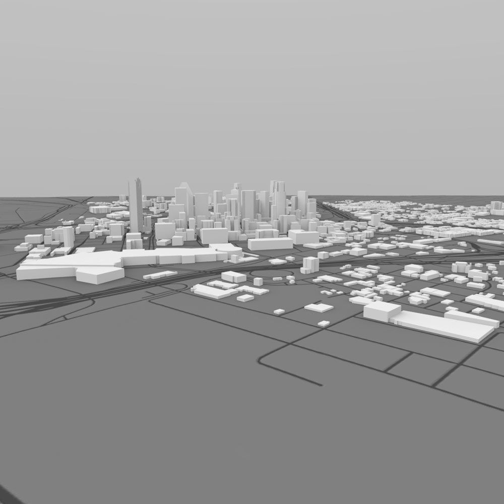 Dallas Skyline in 3ds and obj format 3D model_3