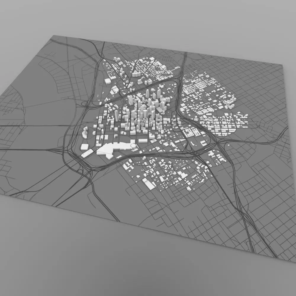 Dallas Skyline in 3ds and obj format 3D model_0