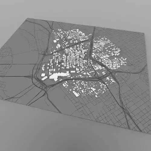 Dallas Skyline in 3ds and obj format