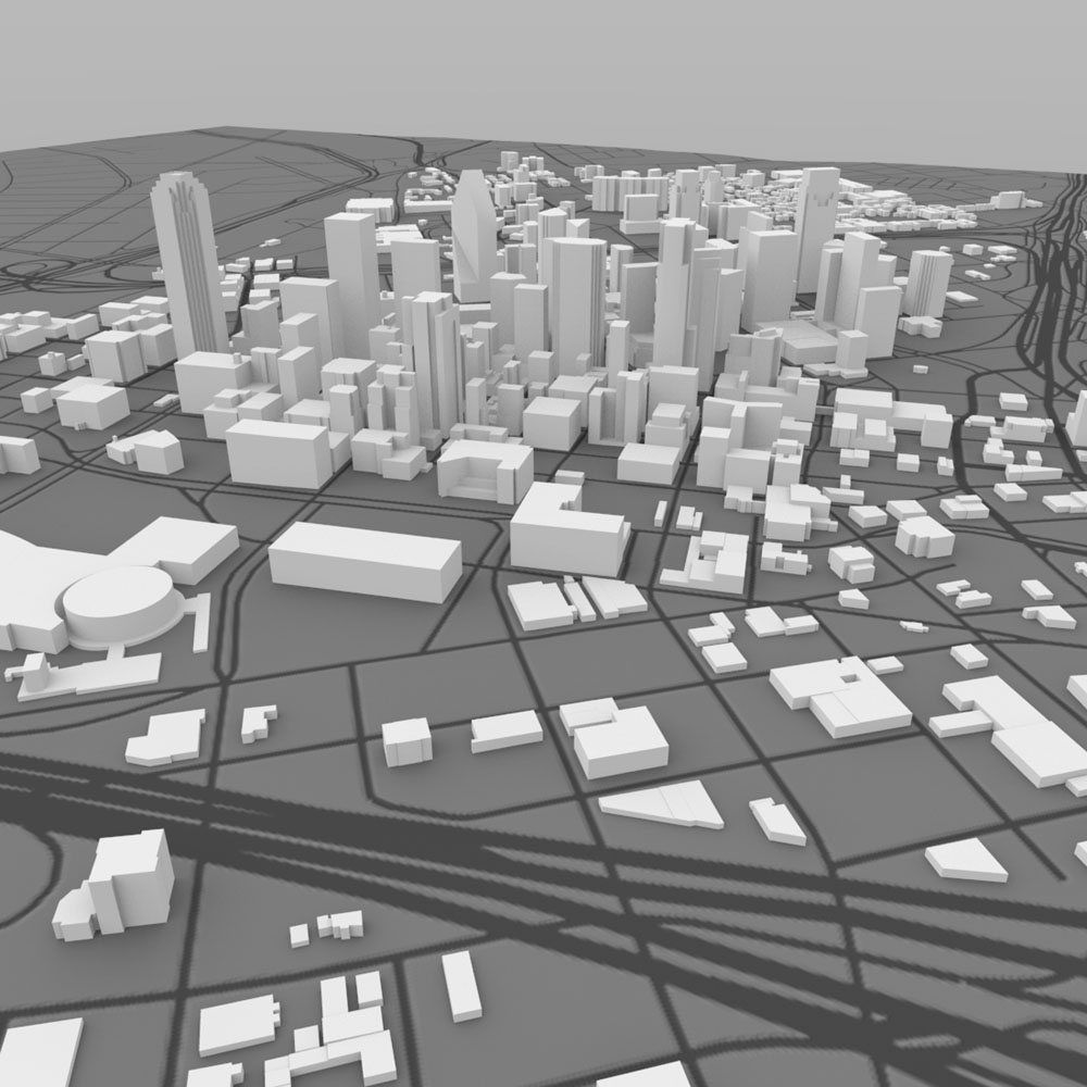 Dallas Skyline in 3ds and obj format 3D model_5