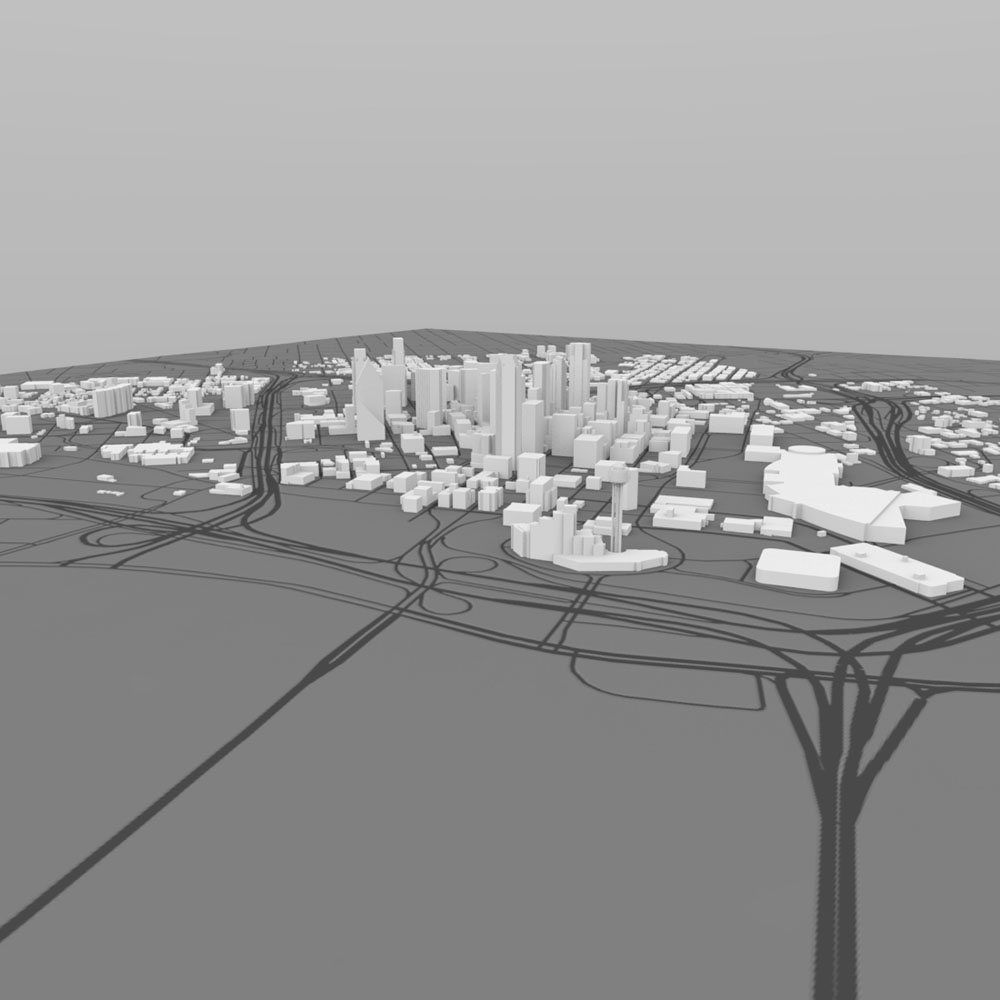Dallas Skyline in 3ds and obj format 3D model_2