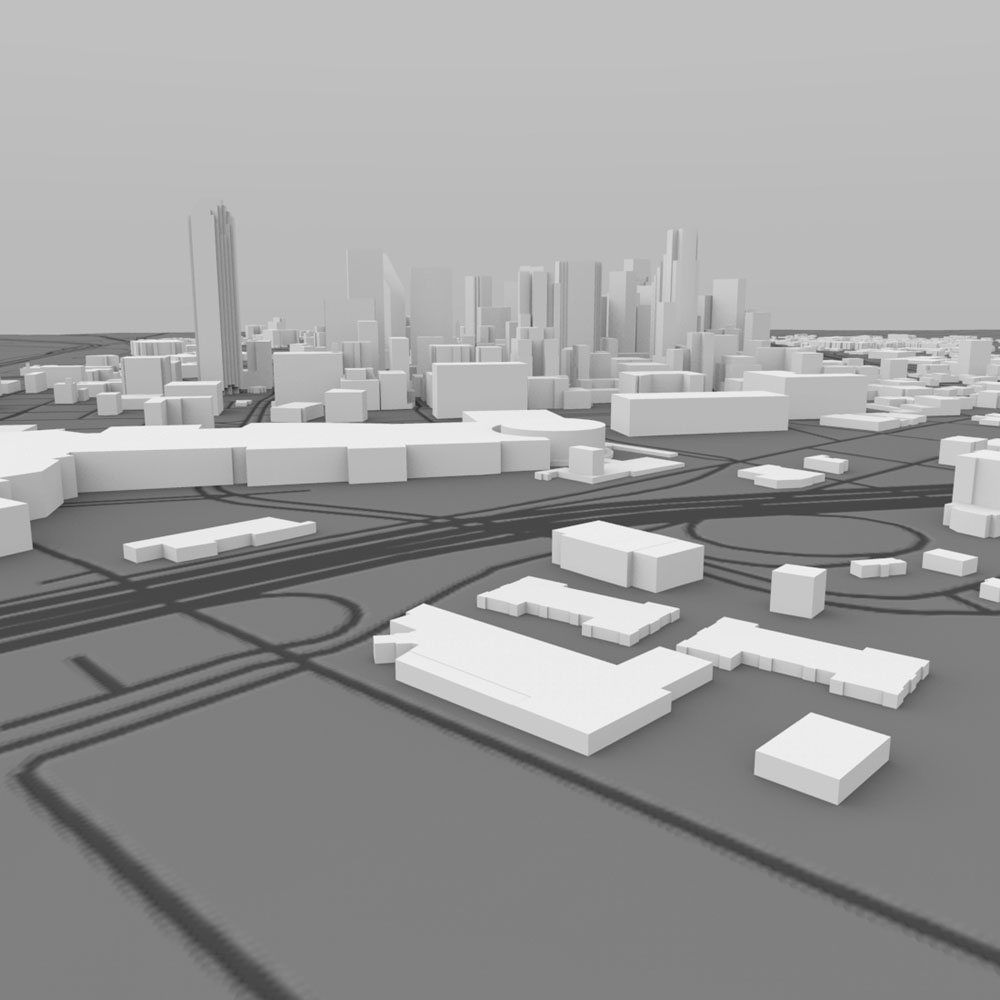 Dallas Skyline in 3ds and obj format 3D model_4