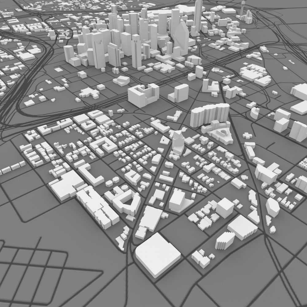 Dallas Skyline in 3ds and obj format 3D model_10