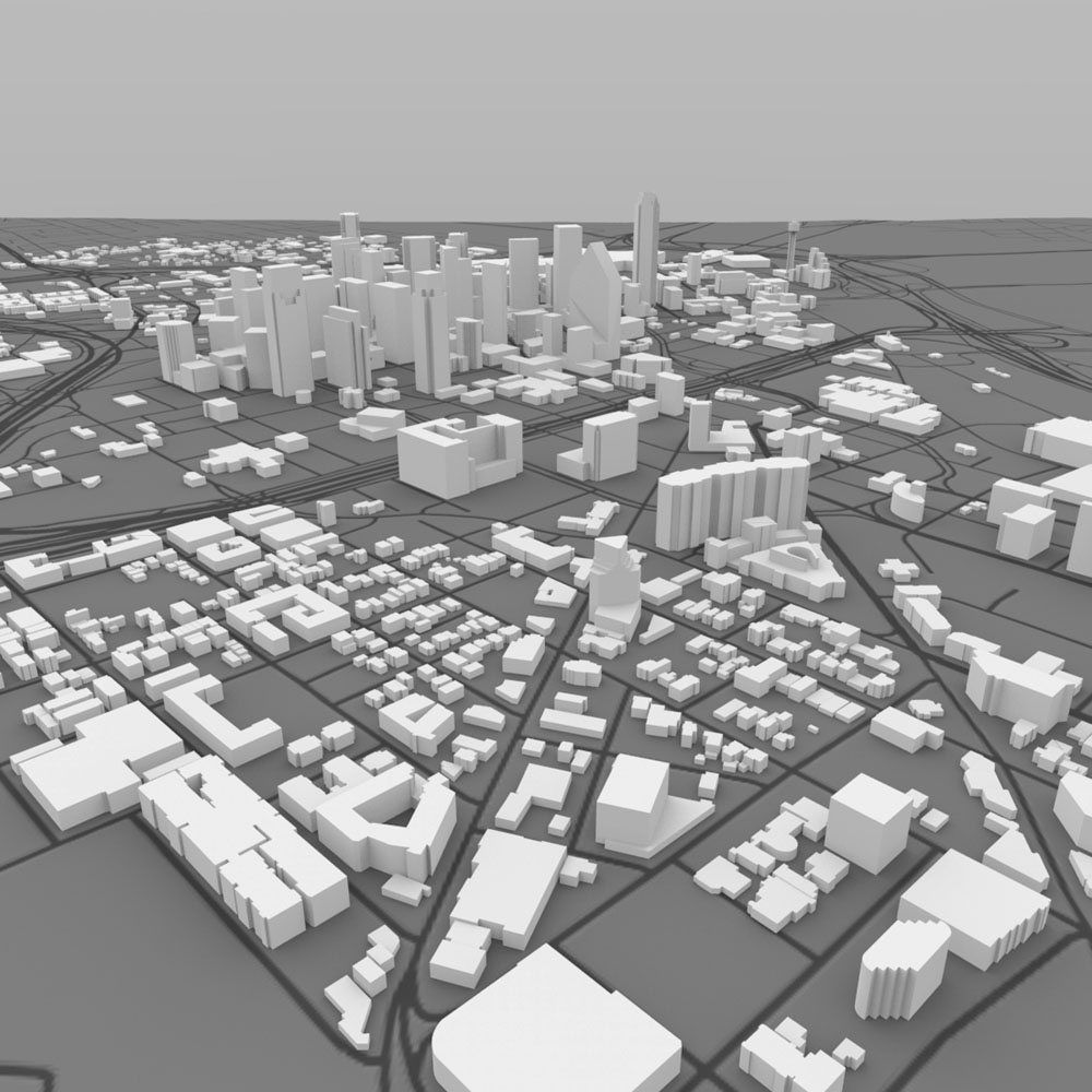 Dallas Skyline in 3ds and obj format 3D model_9