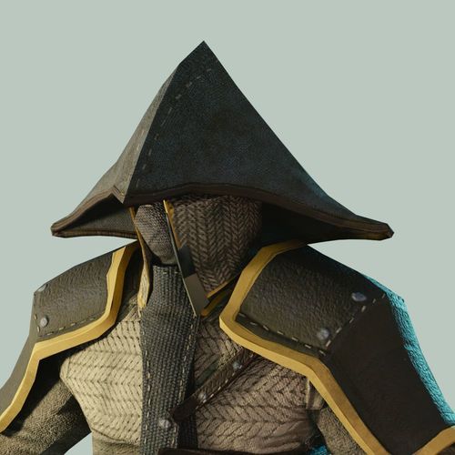 Big Hat Armorset Low-poly 3D model