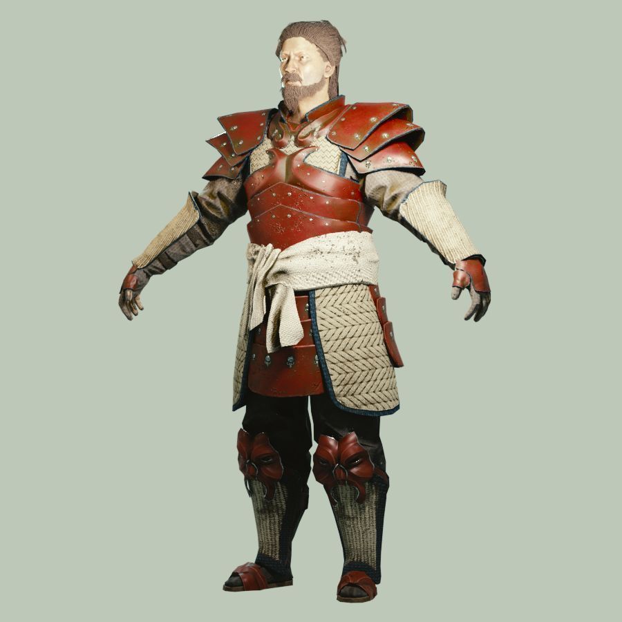 Eastern Armorset Low-poly 3D model_3