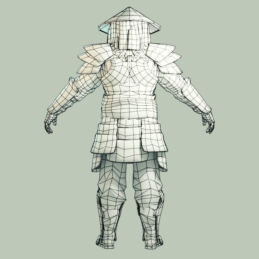Eastern Armorset Low-poly 3D model_9