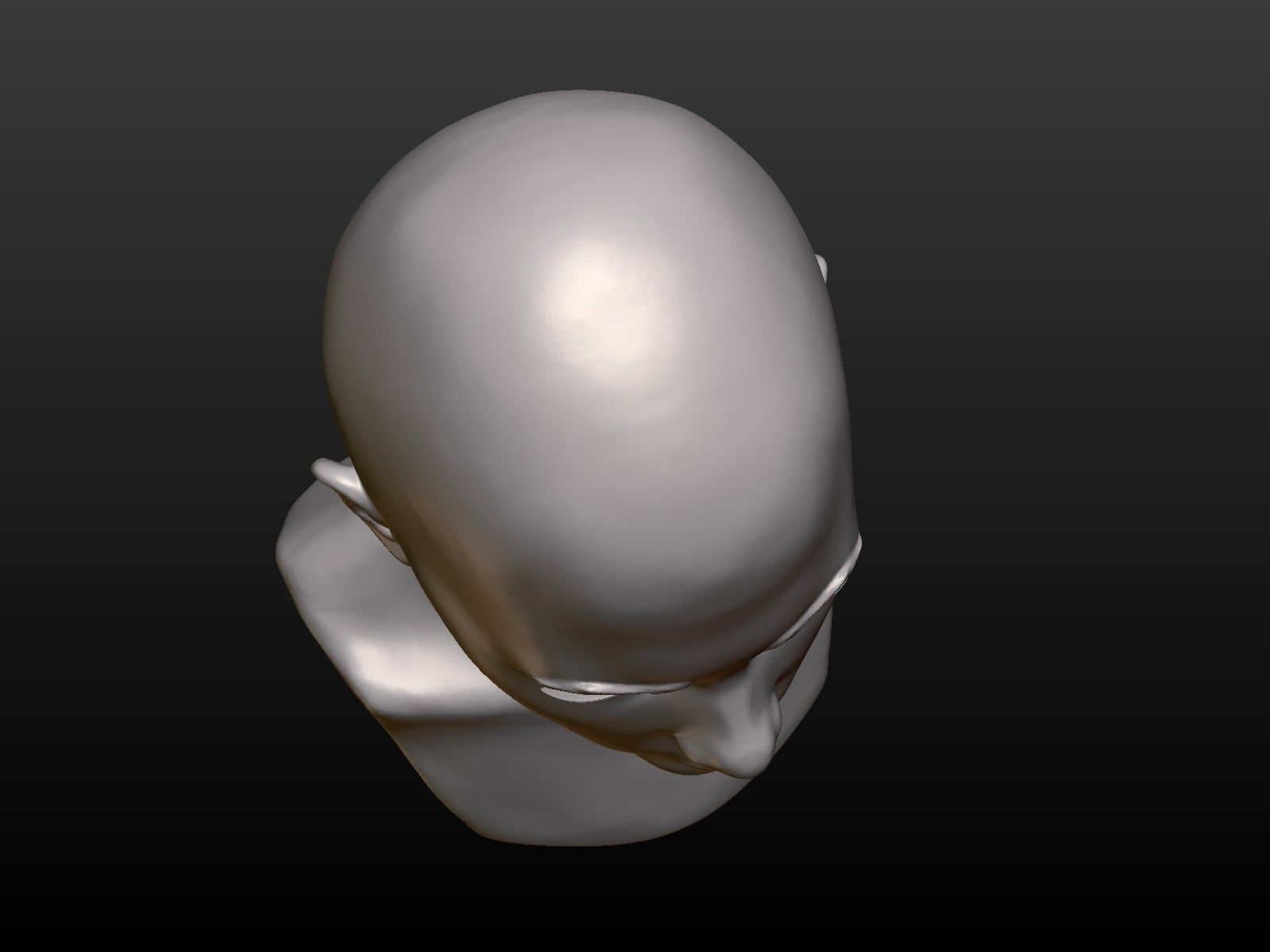 Young woman head 3D print model_6