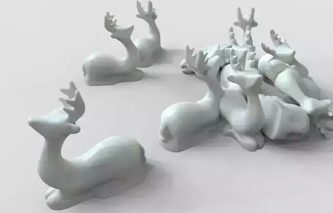 ceramic deer sculpture