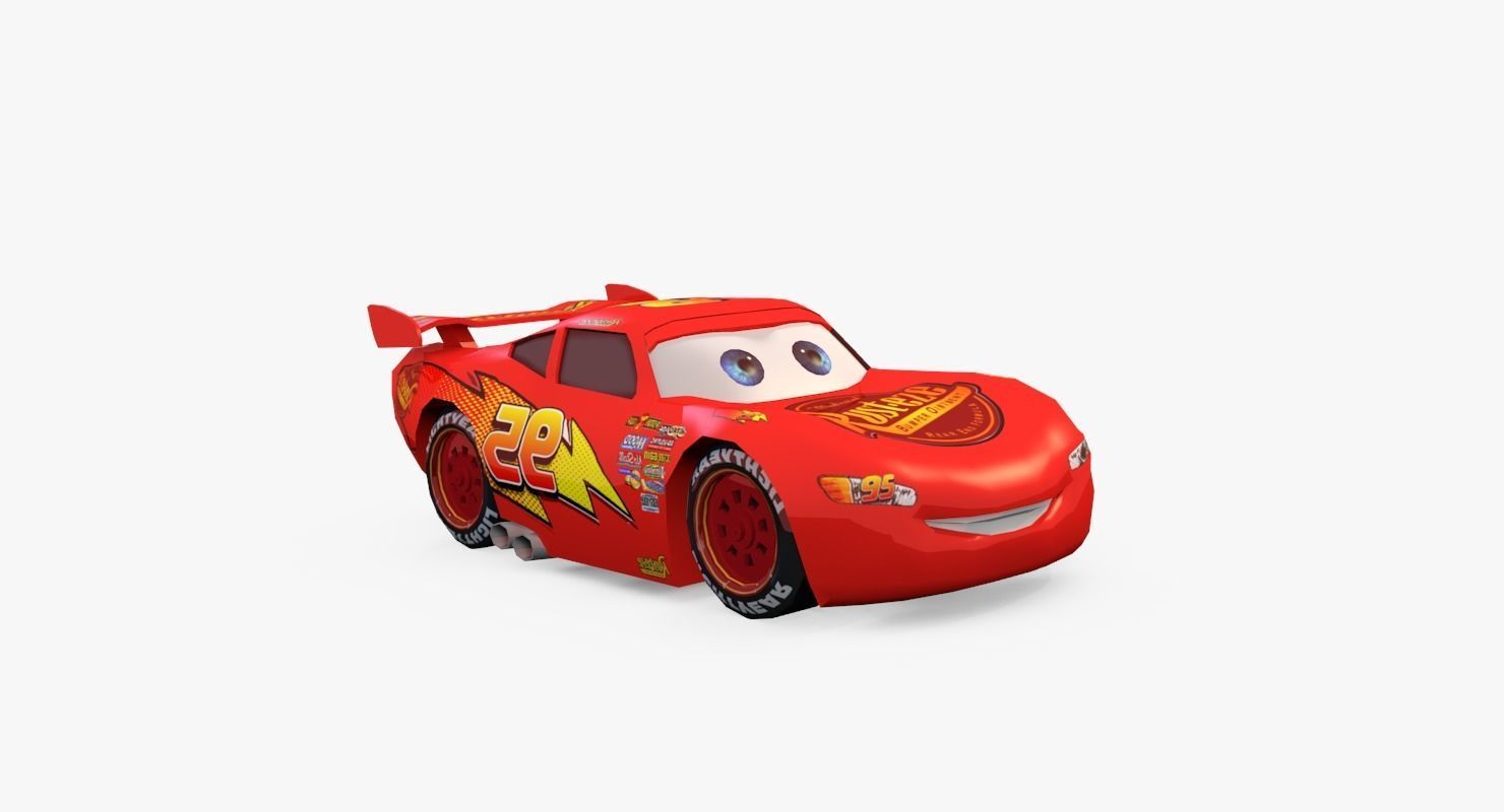 Lightning Mcqueen Low Poly Low-poly 3D model_6