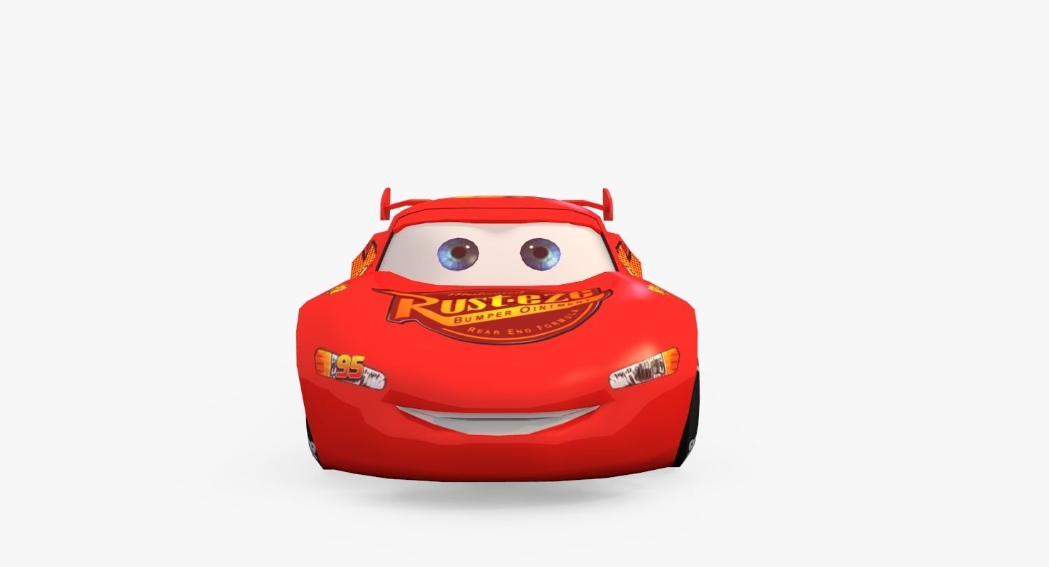 Lightning Mcqueen Low Poly Low-poly 3D model_5