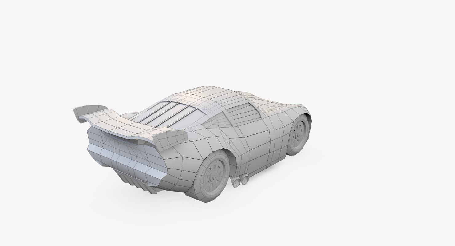 Lightning Mcqueen Low Poly Low-poly 3D model_10