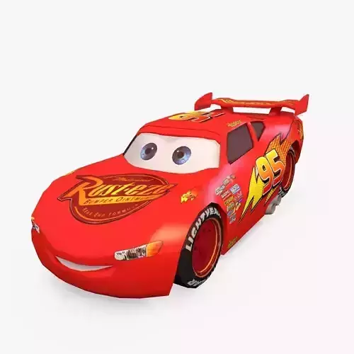 Lightning Mcqueen Low Poly Low-poly 3D model
