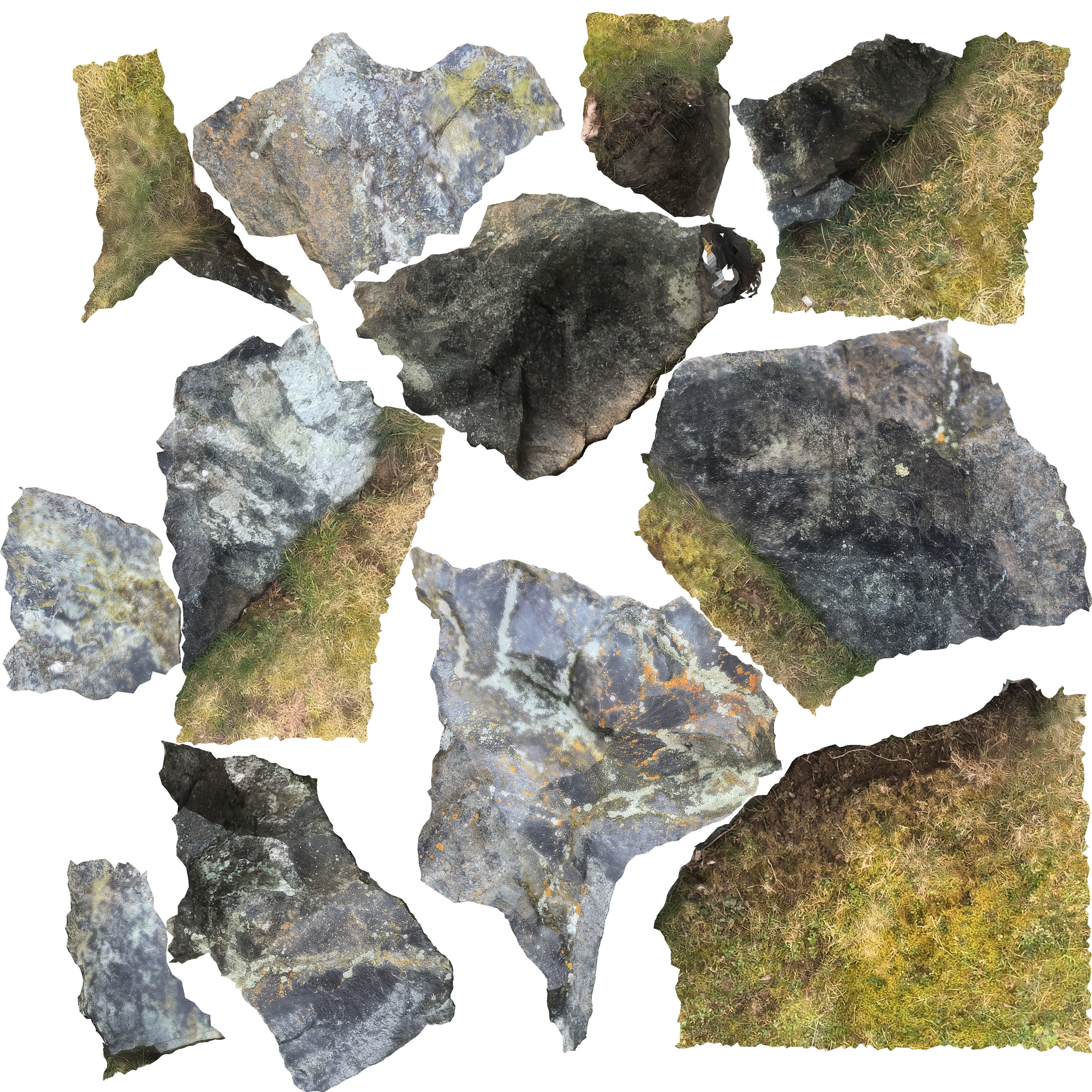 Realistic Scanned Mossy Rock 3d Model 3D model_4