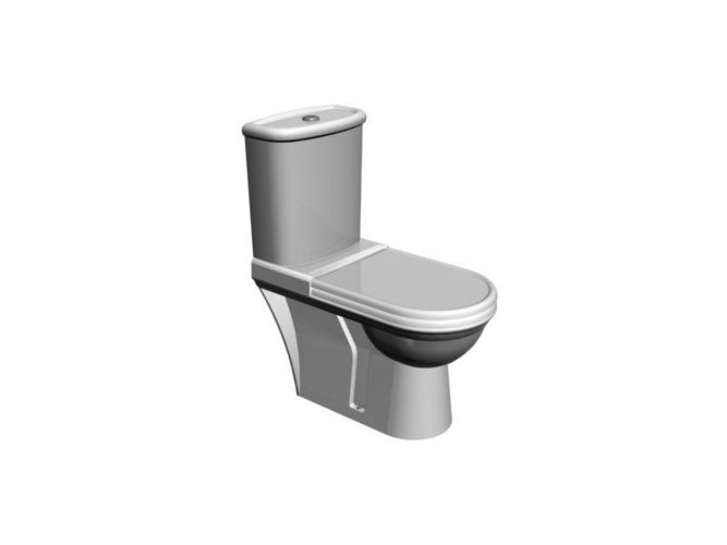 Toilet one - Toilet 1 Low-poly 3D model
