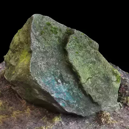 Reslistic 3d Scanned Mossy Rock Model