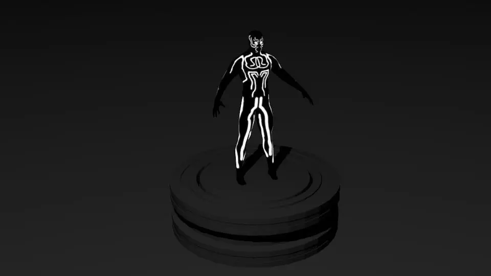 Shadow Demon Low-poly 3D model_0