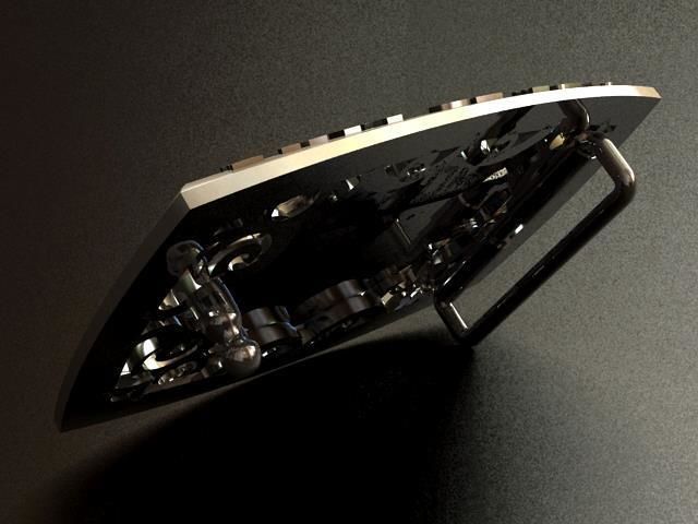 Harley Davidson Silver Belt Buckle 3D print model_2