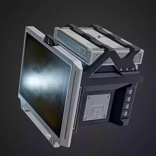Sci-Fi Terminal PBR game-ready asset Low-poly 3D model