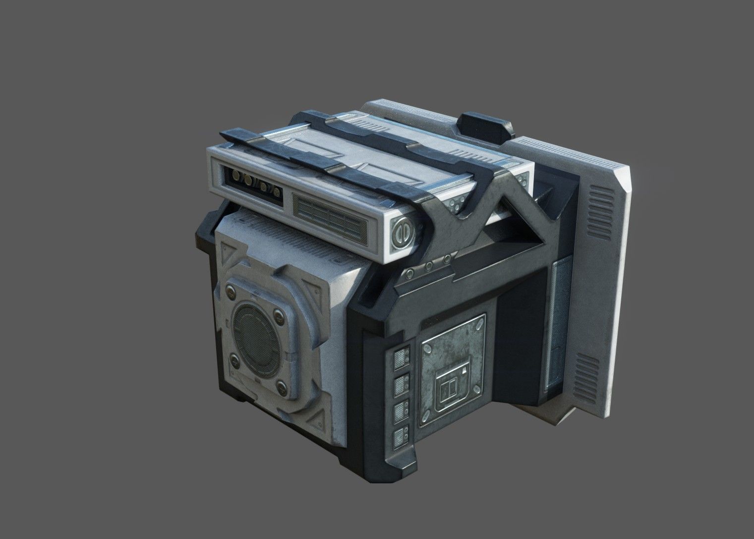 Sci-Fi Terminal PBR game-ready asset Low-poly 3D model_4